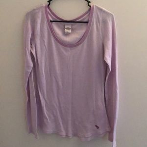 abercrombie & fitch rosé long sleeved top